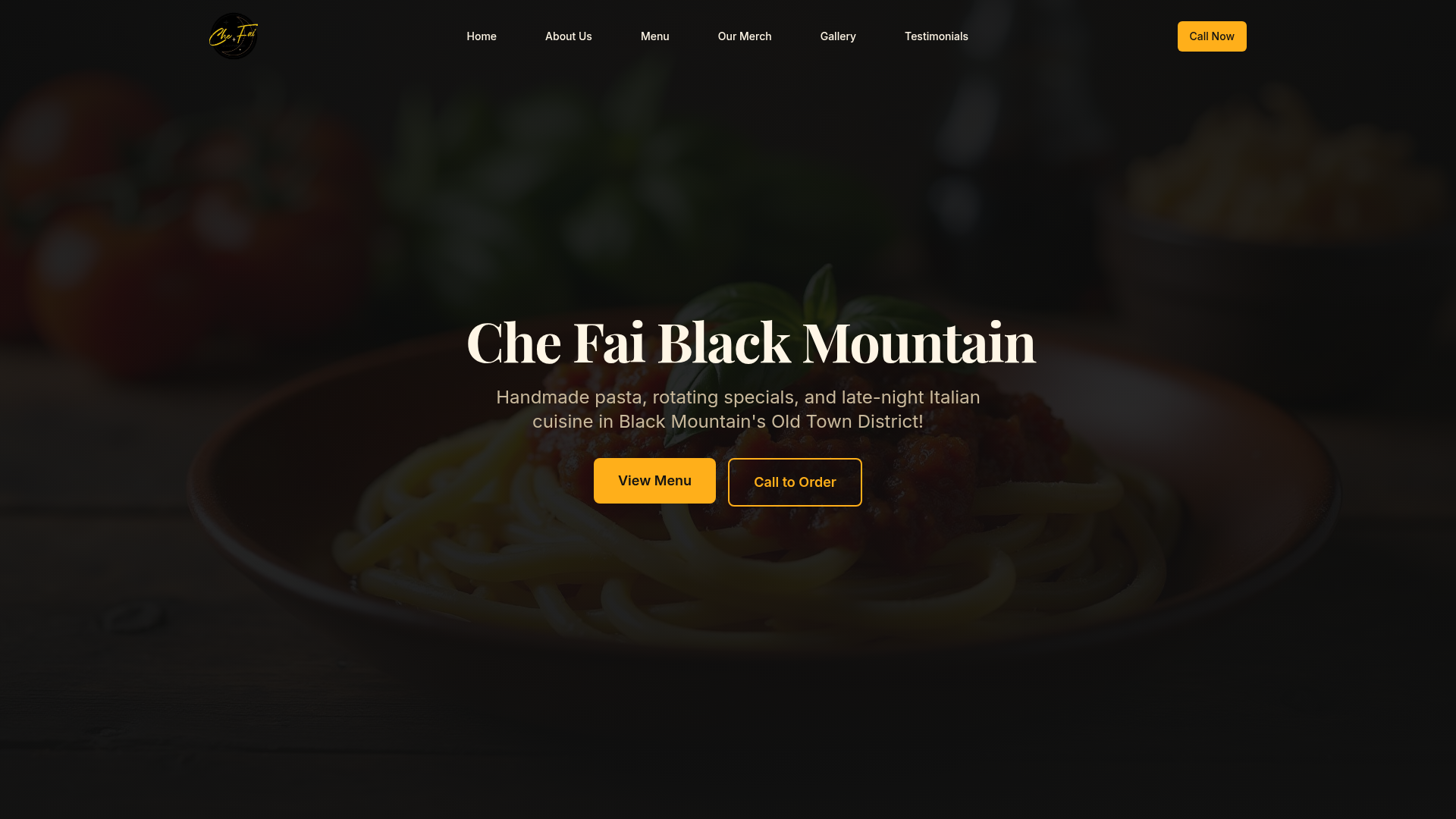 Che Fai — Black Mountain website screenshot