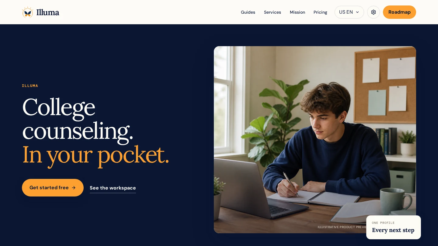 Approved Illuma responsive landing-page design preview